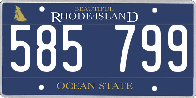 RI license plate 585799