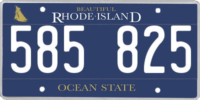 RI license plate 585825