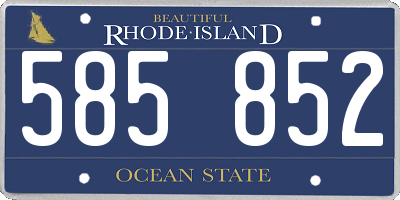 RI license plate 585852