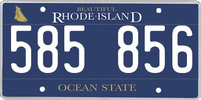 RI license plate 585856