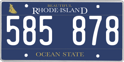 RI license plate 585878