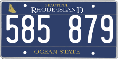 RI license plate 585879