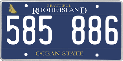RI license plate 585886