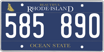 RI license plate 585890