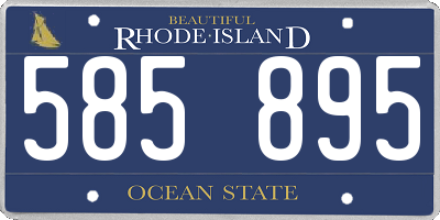 RI license plate 585895