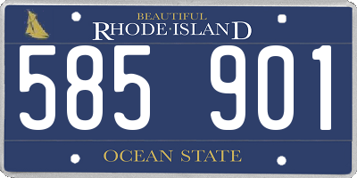 RI license plate 585901