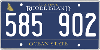 RI license plate 585902