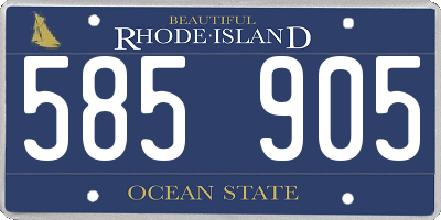 RI license plate 585905