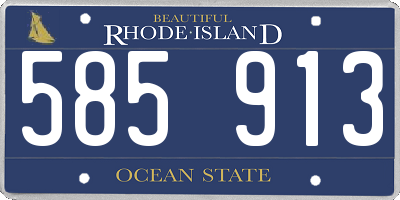 RI license plate 585913