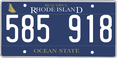 RI license plate 585918