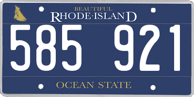 RI license plate 585921