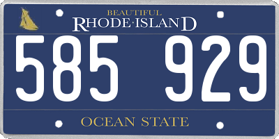 RI license plate 585929