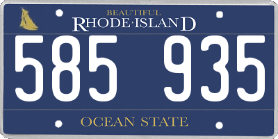 RI license plate 585935