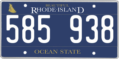 RI license plate 585938
