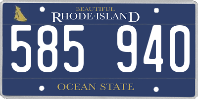 RI license plate 585940