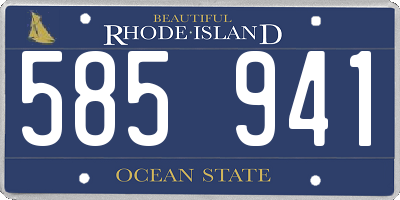 RI license plate 585941