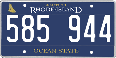 RI license plate 585944