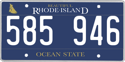 RI license plate 585946