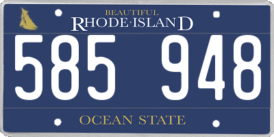 RI license plate 585948