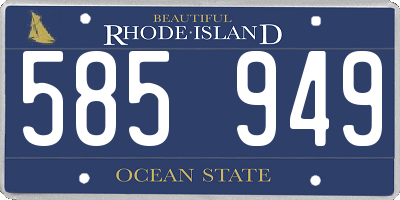 RI license plate 585949