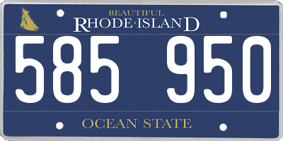 RI license plate 585950