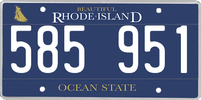 RI license plate 585951