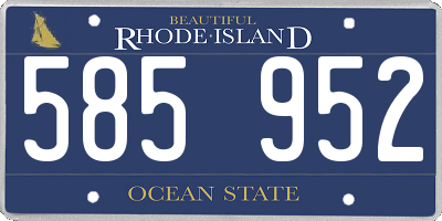 RI license plate 585952
