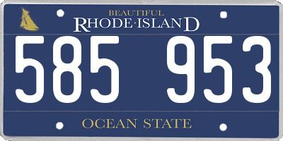RI license plate 585953