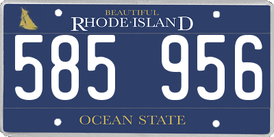 RI license plate 585956
