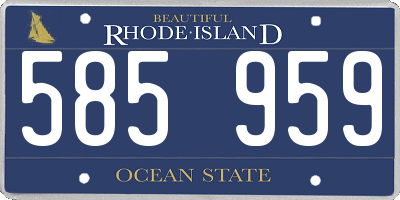 RI license plate 585959