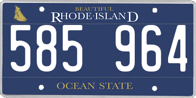 RI license plate 585964