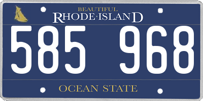 RI license plate 585968