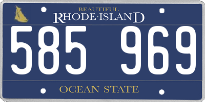 RI license plate 585969