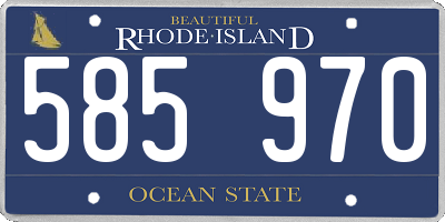 RI license plate 585970