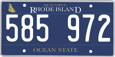 RI license plate 585972