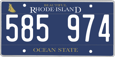 RI license plate 585974