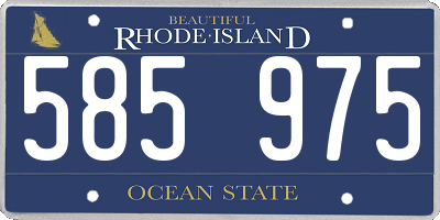 RI license plate 585975