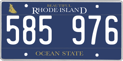 RI license plate 585976