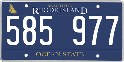 RI license plate 585977