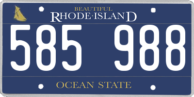 RI license plate 585988