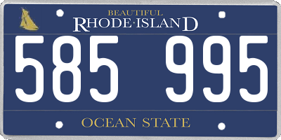 RI license plate 585995