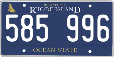 RI license plate 585996