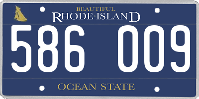 RI license plate 586009