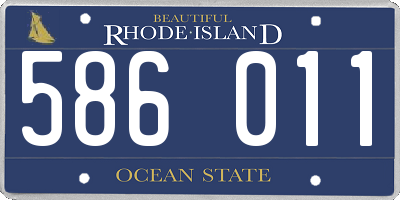 RI license plate 586011
