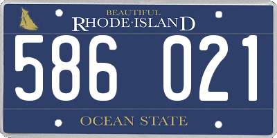 RI license plate 586021