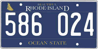 RI license plate 586024