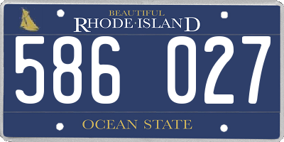 RI license plate 586027