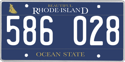 RI license plate 586028