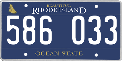 RI license plate 586033