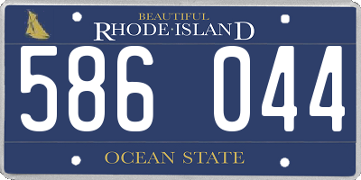 RI license plate 586044